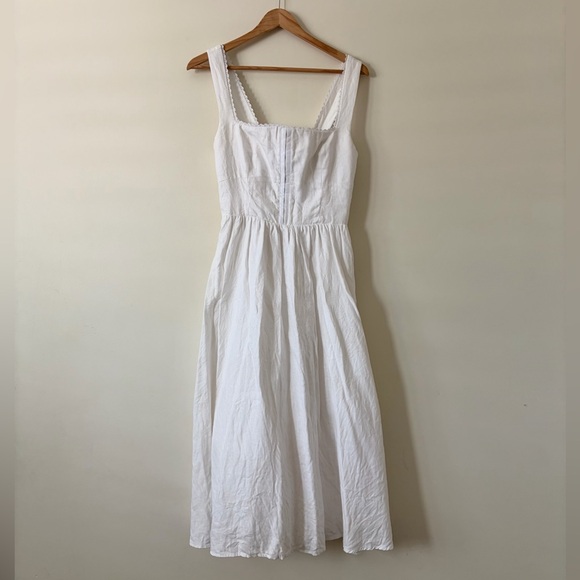 Reformation Dresses & Skirts - Reformation Tagiatelle White Linen Dress 4